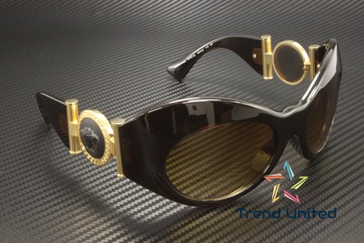 Pre-owned Versace Ve4462 54462l Trans Brown Yellow Gradient Brown 58 Mm Women's Sunglasses