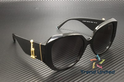 Pre-owned Tiffany & Co Tiffany Tf4207b 80013c Black Grey Gradient 55 Mm Women's Sunglasses