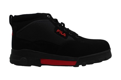 Fila Mens plain toe Fabric Closed Toe Ankle Fashion Boots, Black, Size 11.0 ep2D