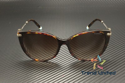 Pre-owned Tiffany & Co . Tf4178 80153b Havana Brown Gradient 57 Mm Women's Sunglasses