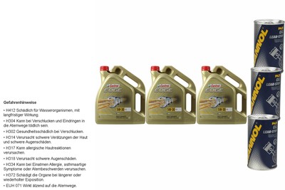 15L Olio Motore castrol edge Titanio 5W-30 C3 3x mannol Perdita Additivo