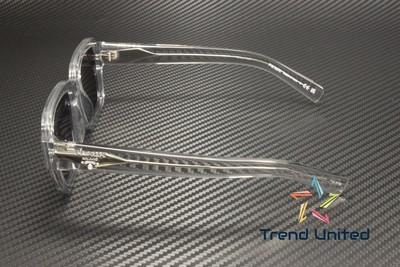 Pre-owned Prada Pr 02zs U430a9 Transparent Grey Blue 52 Mm Men's Sunglasses