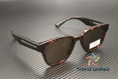 Pre-owned Prada Pr A04s 17n08t Havana Brown 52 Mm Men's Sunglasses