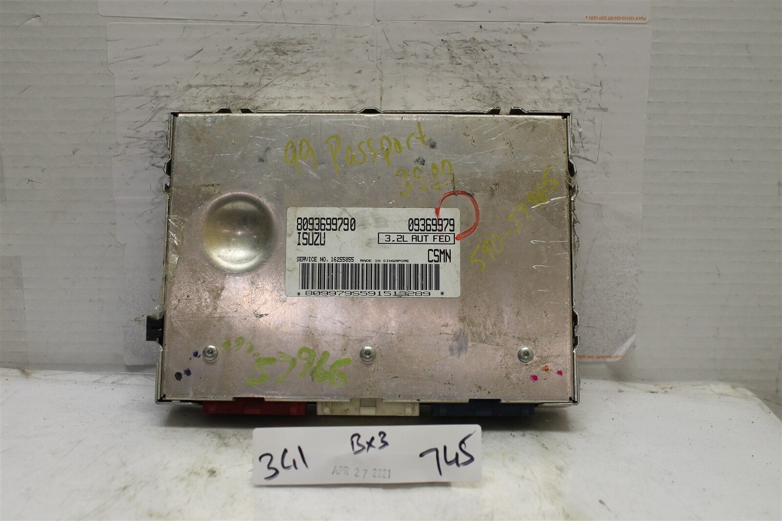 1998-99 Isuzu Rodeo 3.2L AT Engine Control Unit ECU