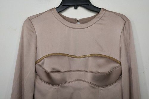 Pre-owned Maxwell Brandon  Womens Convertible Bodice Sueded Charmeuse Dress Silk Bark 4 In Pink