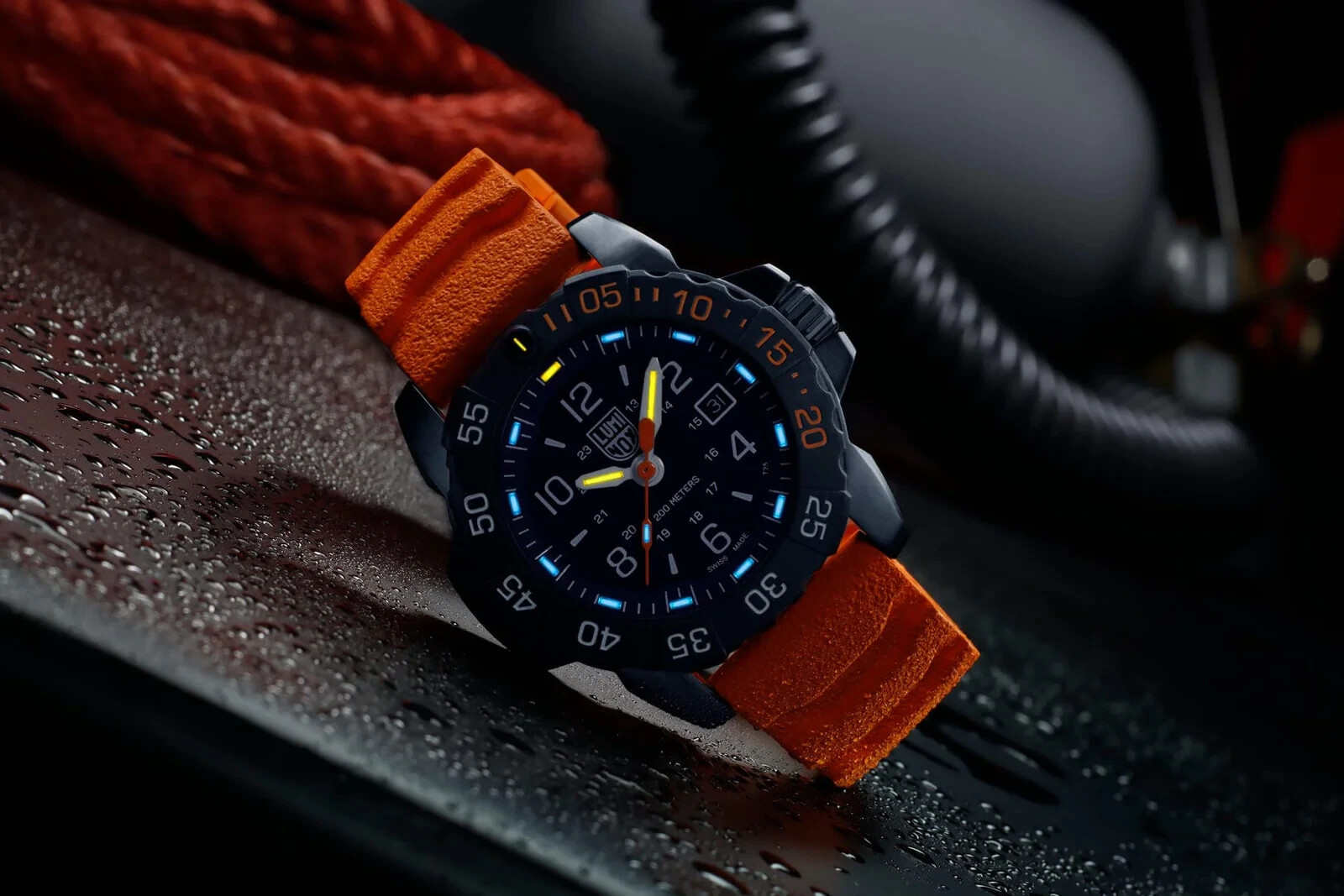 Pre-owned Luminox Navy Seal Foundation Back To The Blue Diver Watch 45mm Xs.3253.cbnsf.set