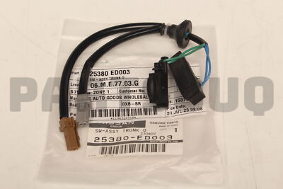 【楽ギフ_包装】 Nissan Genuine 25380ED003 SWITCH 25380 OPENER ASSY-TRUNK その他