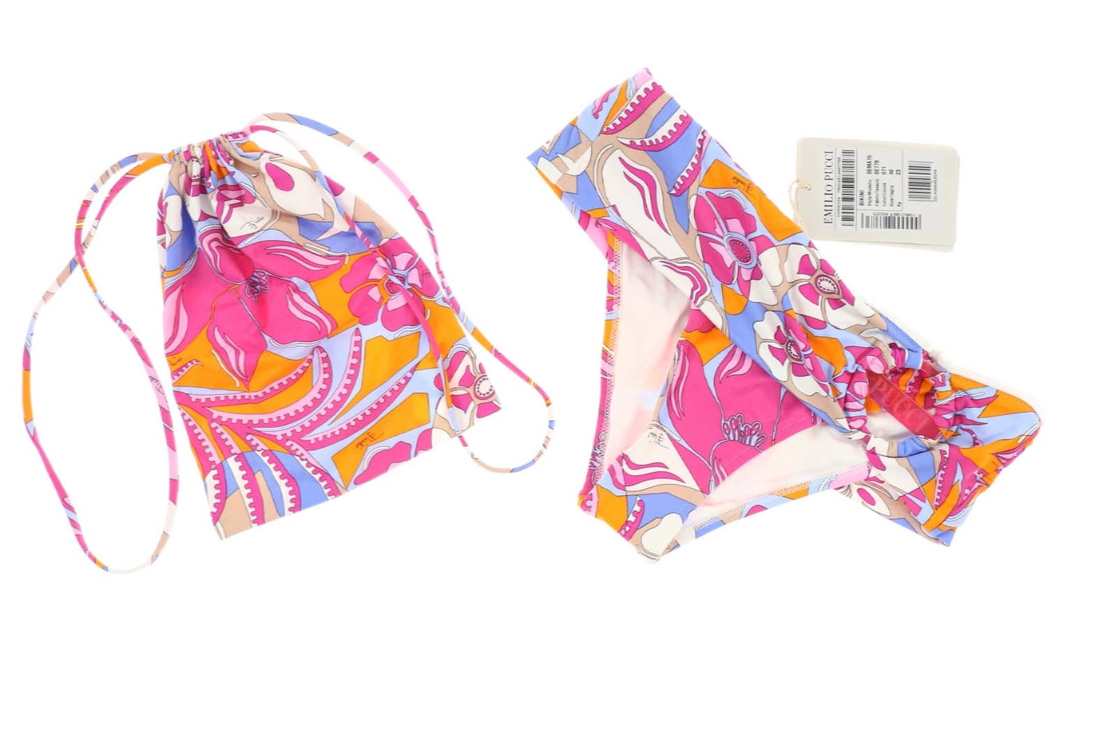 【EMILIO PUCCI】高級ブランド　水着 サイズ40 ビキニ　パンツ PUCCI One-shoulder embellished printed swimsuit | NET-A-PORTER
