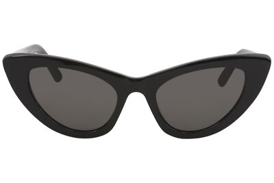 Pre-owned Saint Laurent Lily Sl213 Sl/213 001 Sunglasses Women's Black/grey Lenses Cat Eye In Gray
