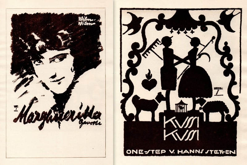 1925 - Ludwig Hohlwein PublicitÃ© Affiche Marghueritta Garotte Logo Kussi