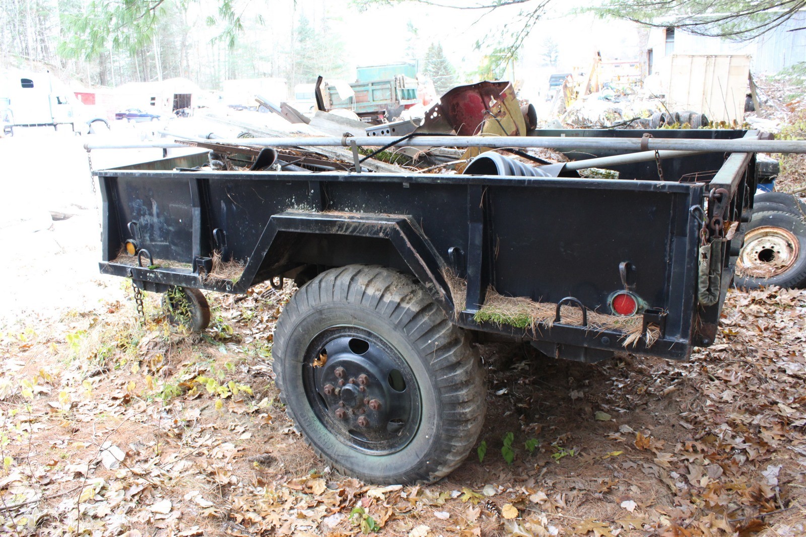 Heavy 6' x 8' Single Axle Military Trailer with Air Brakes