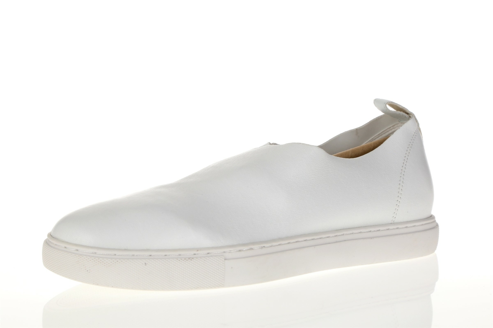Women's KENNETH COLE Abeo Martina White Leather Loafers sz. 8.5 Neutral 235826