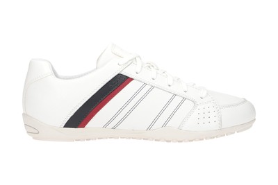 GEOX GEOX WELLS HERRENSCHUHE - SPORTLICHE HALBSCHUHE - SCHNÜRSCHUHE WEISS NEU