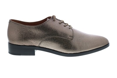 Frye Erica Oxford 72497 Женские серые кожаные туфли-оксфорды на плоской подошве со шнуровкой