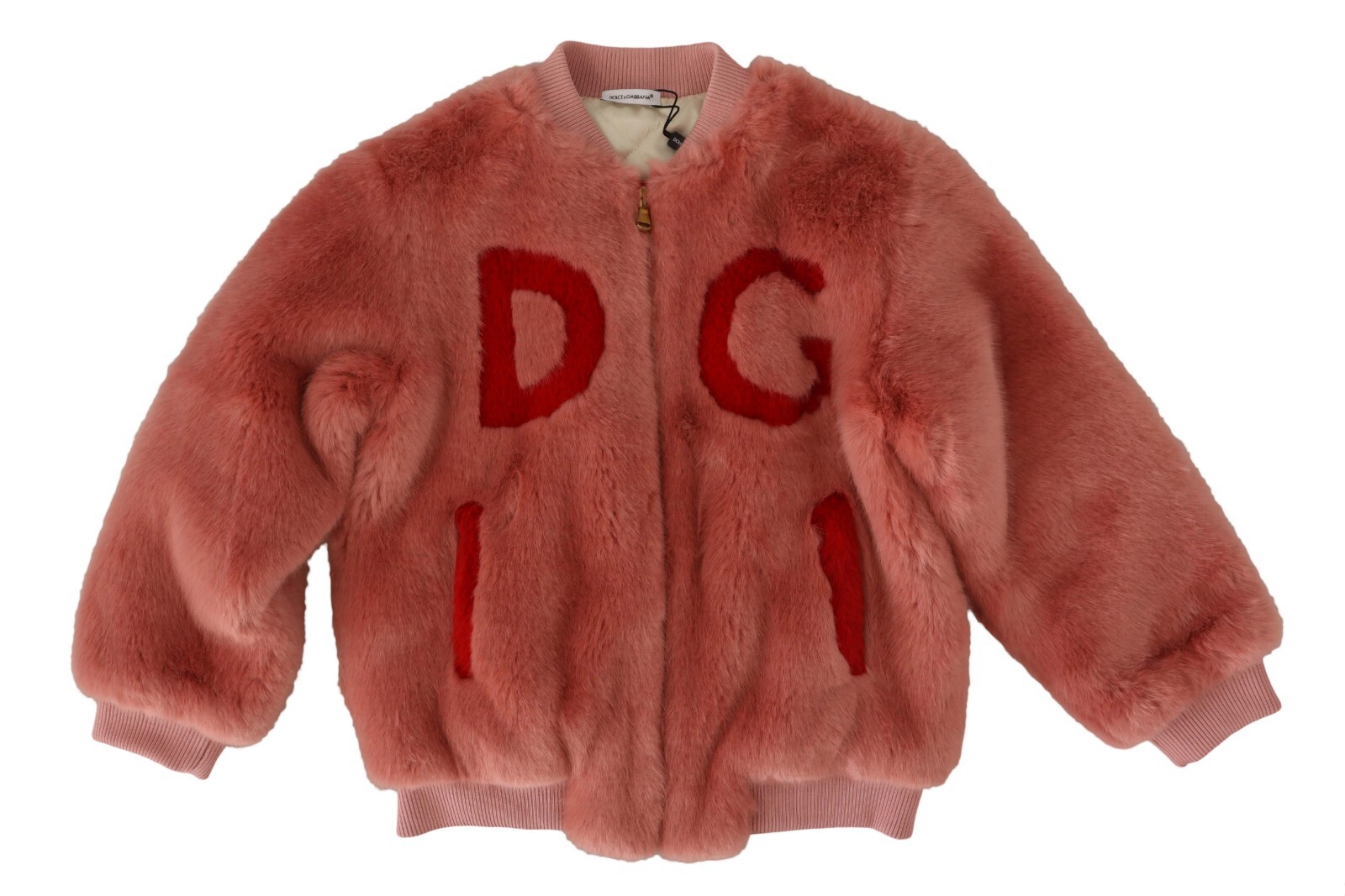 

DOLCE - GABBANA Детский розовый свитшот на молнии с логотипом DG из искусственного меха s.  лет 750 долларов США