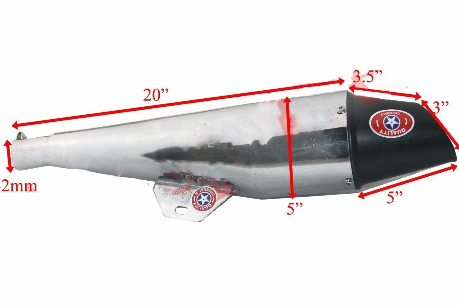 Fits Royal Enfield 350cc Classic Electra UCE Dolphin Short Exhaust Silencer 