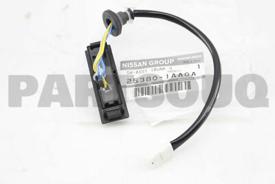 253801AA0A Genuine Nissan SWITCH ASSY-TRUNK OPENER 25380