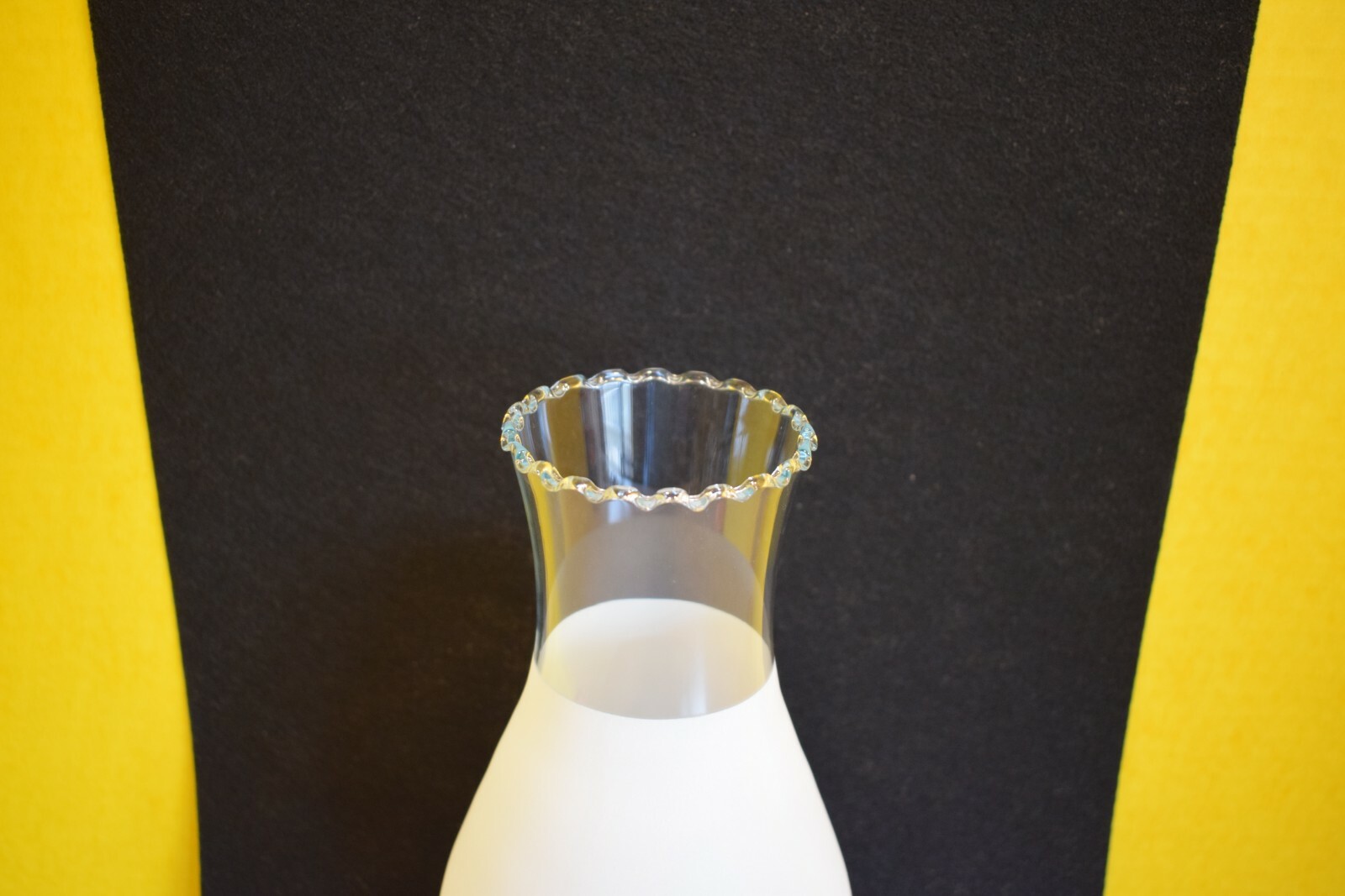 antique frosted Glass Oil Kerosene Lamp chimney - 3 1/2