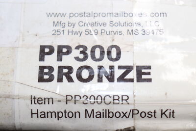 Hampton Postal Pro Bronze Mailbox Kit 25 lb PP300CBR