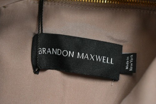 Pre-owned Maxwell Brandon  Womens Convertible Bodice Sueded Charmeuse Dress Silk Bark 4 In Pink