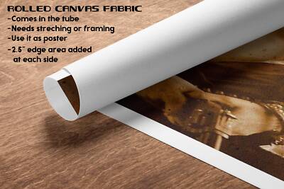 Frida Kahlo Holding Gun Cool Pose Sepia, Canvas Art, Painting Reproduction