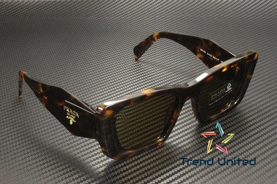 Pre-owned Prada Pr 08ys Vau01t Honey Tortoise Dark Brown 51 Mm Women's Sunglasses
