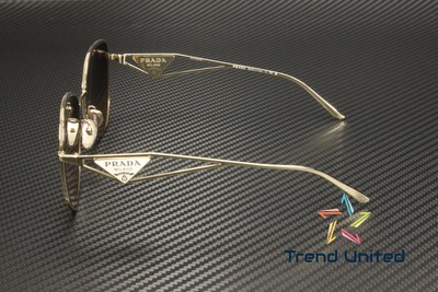 Pre-owned Prada Pr 57ys Zvn3d0 Pale Gold Lt Brown Grad Light Grey 57 Mm Women's Sunglasses