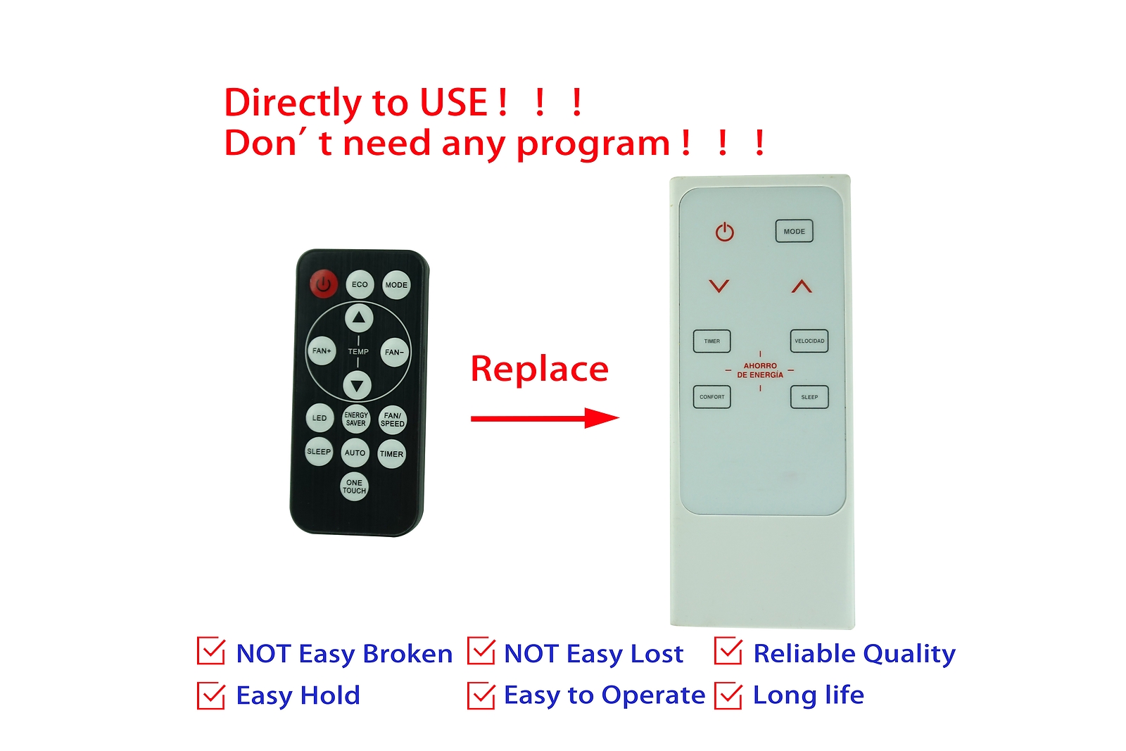 Generic Remote Control for Arctic King RG15A4(B)/E Window Type Air Conditioner