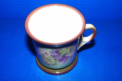 Mug Coffee Cup Germany Brown Green Purple Violets Bonn Franzant. Mehlem Shaving