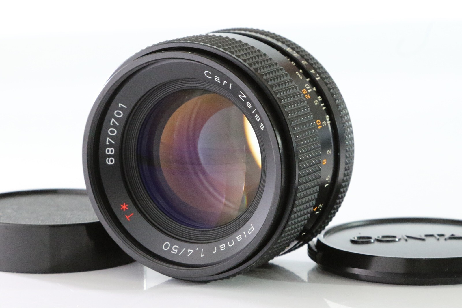 【良品】CONTAX Planar Carl Zeiss 1.4/50 MMJ MINT] CONTAX Carl zeiss Planar F/1.4 50mm T* MMJ Lens CY
