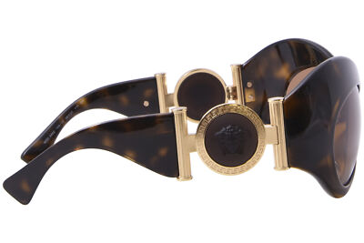 Pre-owned Versace Ve4462 108/13 Sunglasses Women's Havana/brown Gradient Wrap Style 58mm