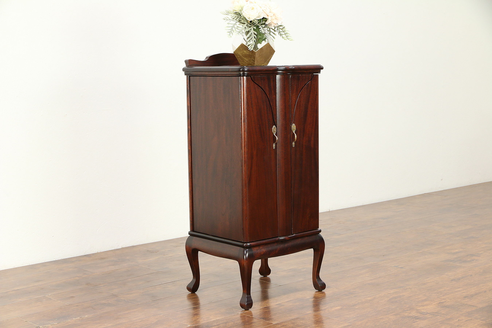 Mahogany Antique 1900 Music or Folio Cabinet, Magazine Rack #30581