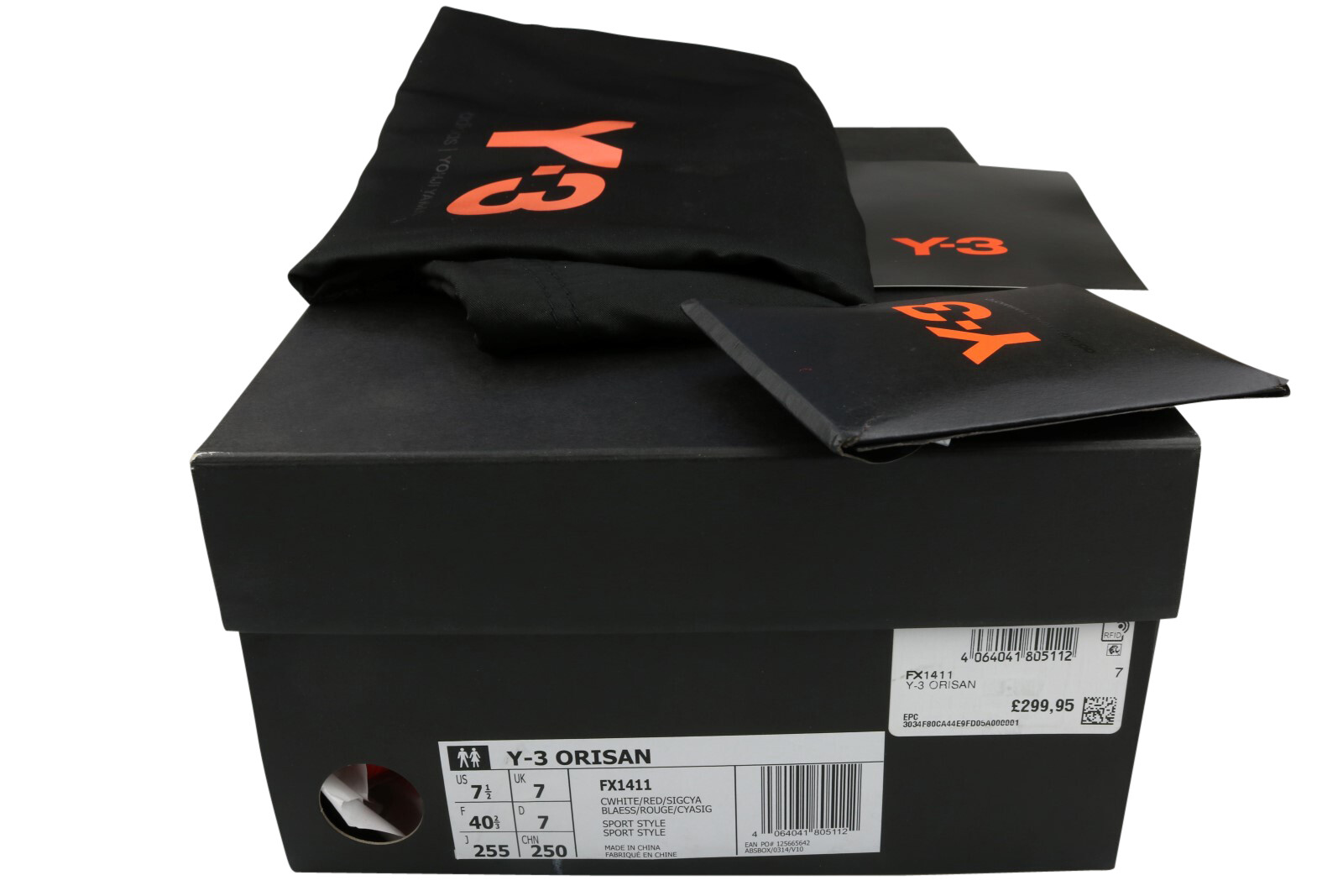 ADIDAS ORIGINALS ADIDAS Y-3 ORISAN YOHJI YAMAMOTO SNEAKER TURNSCHUHE WEISS FX1411 GR 40,5 - 46 NEU