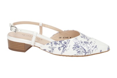 PETER KAISER PETER KAISER SCHUHE AINA 25 WEISS DAMENSCHUHE SLING PUMPS 24567736 NEU