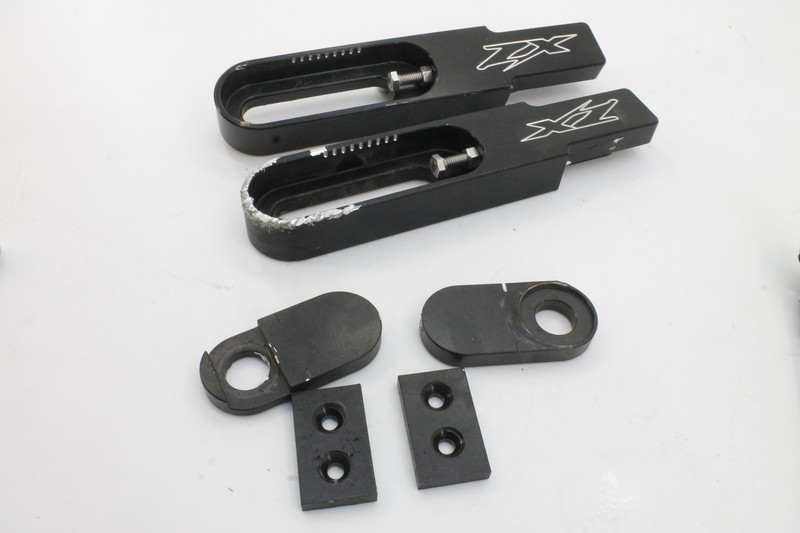 パーツ hokukazu846 07-08 NINJA ZX6R EXTENSIONS EXTENDED VORTEX KICKSTAND