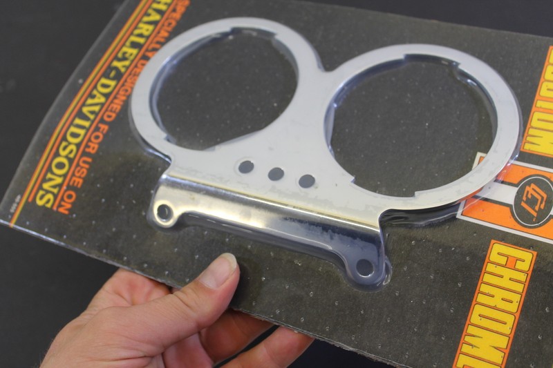 NEW CUSTOM CHROME XL FX FXR GAUGE MOUNTING BRACKET PART 6703683 67110