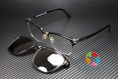 TOM FORD FT5683 B 001 Shiny Black Clear Metal blue filter 54 mm Men's Eyeglasses