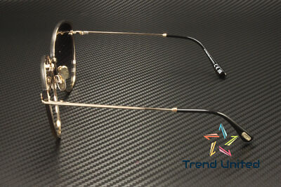 Pre-owned Tom Ford Ft1106 28b Metal Shiny Rose Gold Gradient Smoke 63mm Women's Sunglasses In Gray