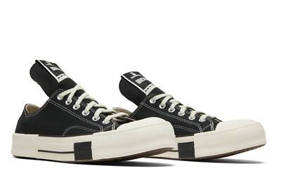 Pre-owned Converse Rick Owens X Drkshdw Drkstar Chuck 70 Low 'black' 172347c In Black/egret