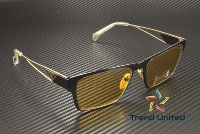 Pre-owned Prada Pr 71zs 1ab0b7 Black Yellow 56 Mm Men's Sunglasses