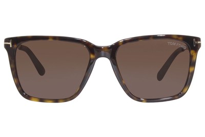 Pre-owned Tom Ford Garrett Tf862 52e Sunglasses Men's Shiny Havana/rose Gold/brown 56mm