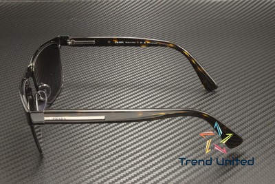 Pre-owned Prada Pr 66zs 1ab09g Black Polar Grey Gradient Polarized 58 Mm Men's Sunglasses