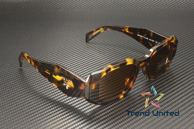 Pre-owned Prada Pr 17wsf Vau2z1 Honey Tortoise Dark Brown 51 Mm Women's Sunglasses
