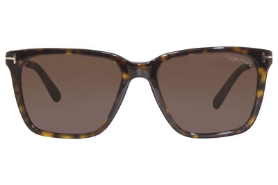 Pre-owned Tom Ford Garrett Tf862 52e Sunglasses Men's Shiny Havana/rose Gold/brown 54mm