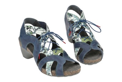 THINK THINK SCHUHE TRAUDI BLAU DAMEN SANDALETTE RIEMCHEN SANDALEN 3-000214-8000 NEU