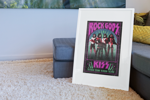 Kiss Band Heavy Metal Rock Gods Music Art Print Poster 12x18