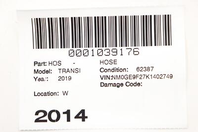 2019-2023 FORD TRANSIT CONNECT 2.0L ENGINE RADIATOR COOLANT HOSE OEM KX617F120AA