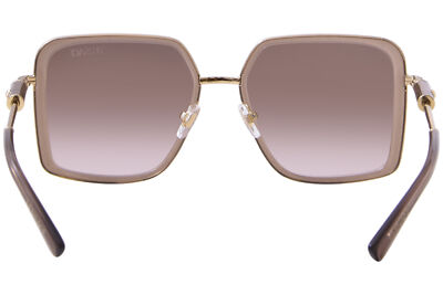 Pre-owned Versace Ve2261 100213 Sunglasses Women's Brown Transparent/brown Gradient 56mm