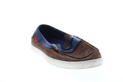 Мужские коричневые замшевые лоферы и слипоны Cole Haan Nantucket C30093 Penny Shoes 9