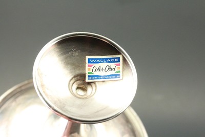 Vintage Wallace Color Clad Silver Plate Stem Dish
